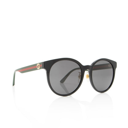 Gucci Web Interlocking G Round Sunglasses