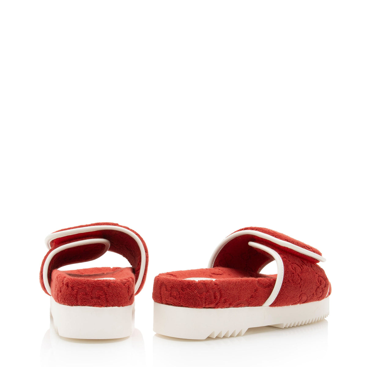 Gucci x Adidas GG Terry Cloth Platform Slides - Size 7 / 37 (SHF-z4xmaZ)