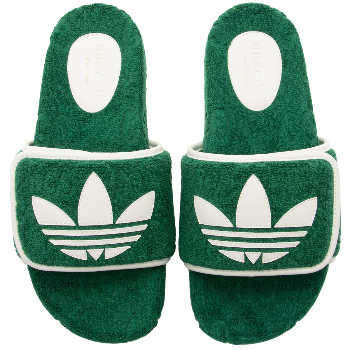 Gucci x Adidas GG Terry Cloth Platform Slides - Size 9 / 39 (SHF-MAfP92)