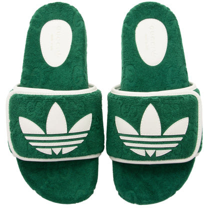 Gucci x Adidas GG Terry Cloth Platform Slides - Size 9 / 39 (SHF-MAfP92)