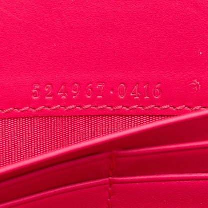 Gucci Calfskin Star Print Guccy Chain Wallet