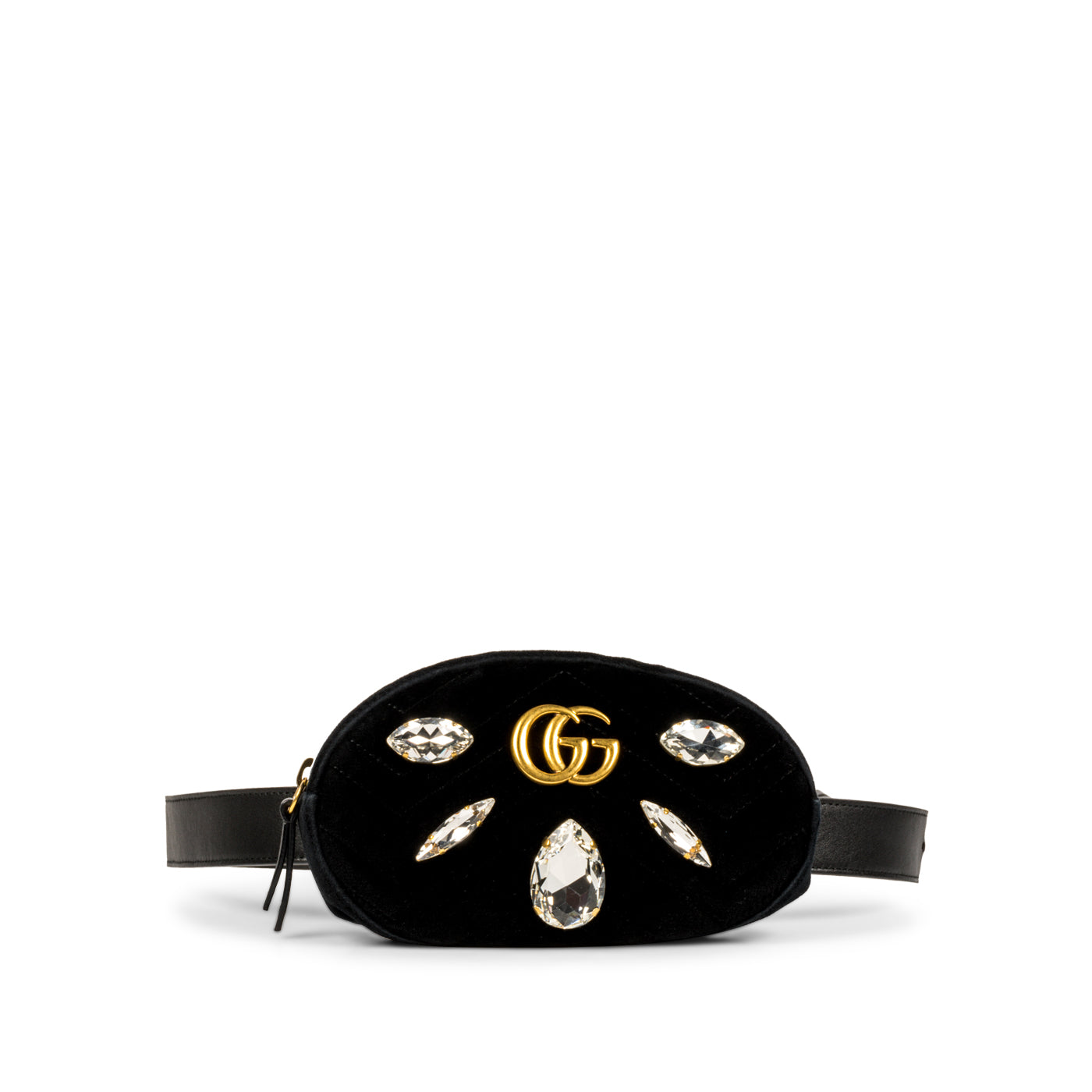 Gucci Marmont Embellished Bumbag - Black