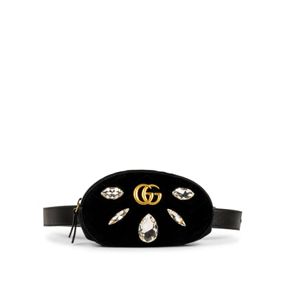 Gucci Marmont Embellished Bumbag - Black