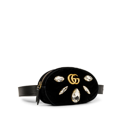 Gucci Marmont Embellished Bumbag - Black