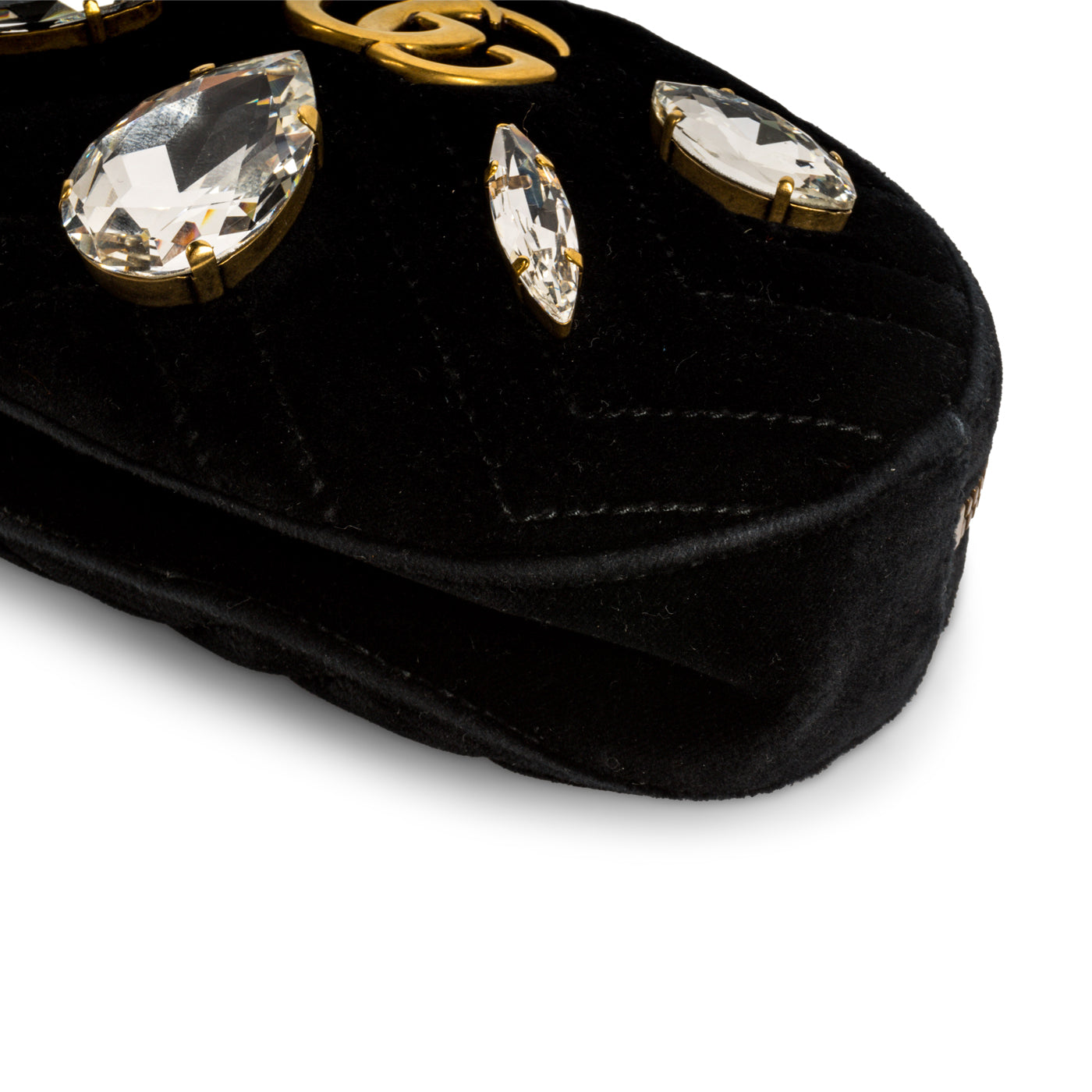 Gucci Marmont Embellished Bumbag - Black