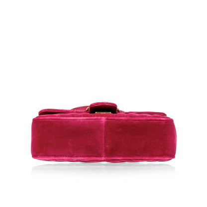 Gucci Mini Velvet Marmont - Fuschia
