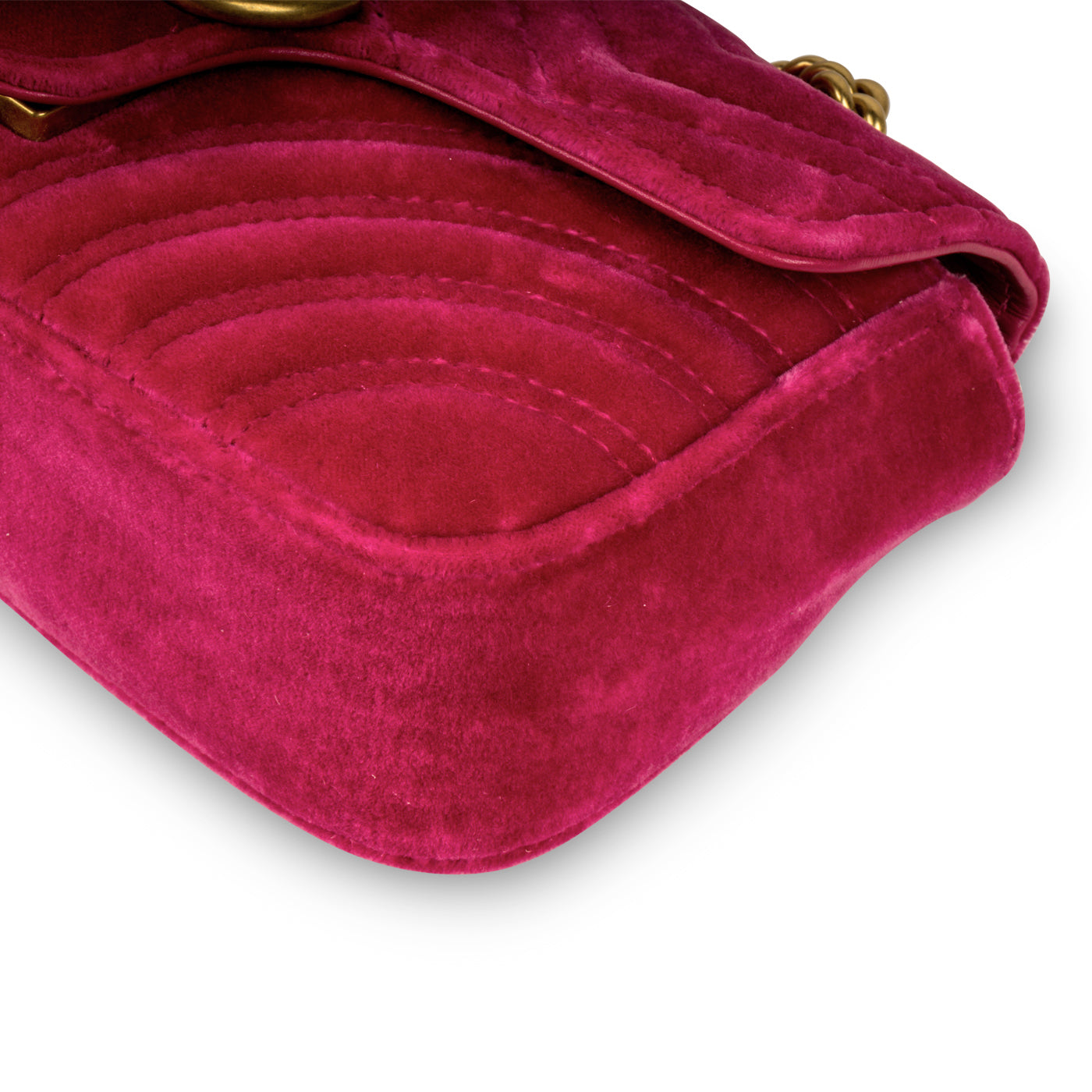 Gucci Mini Velvet Marmont - Fuschia