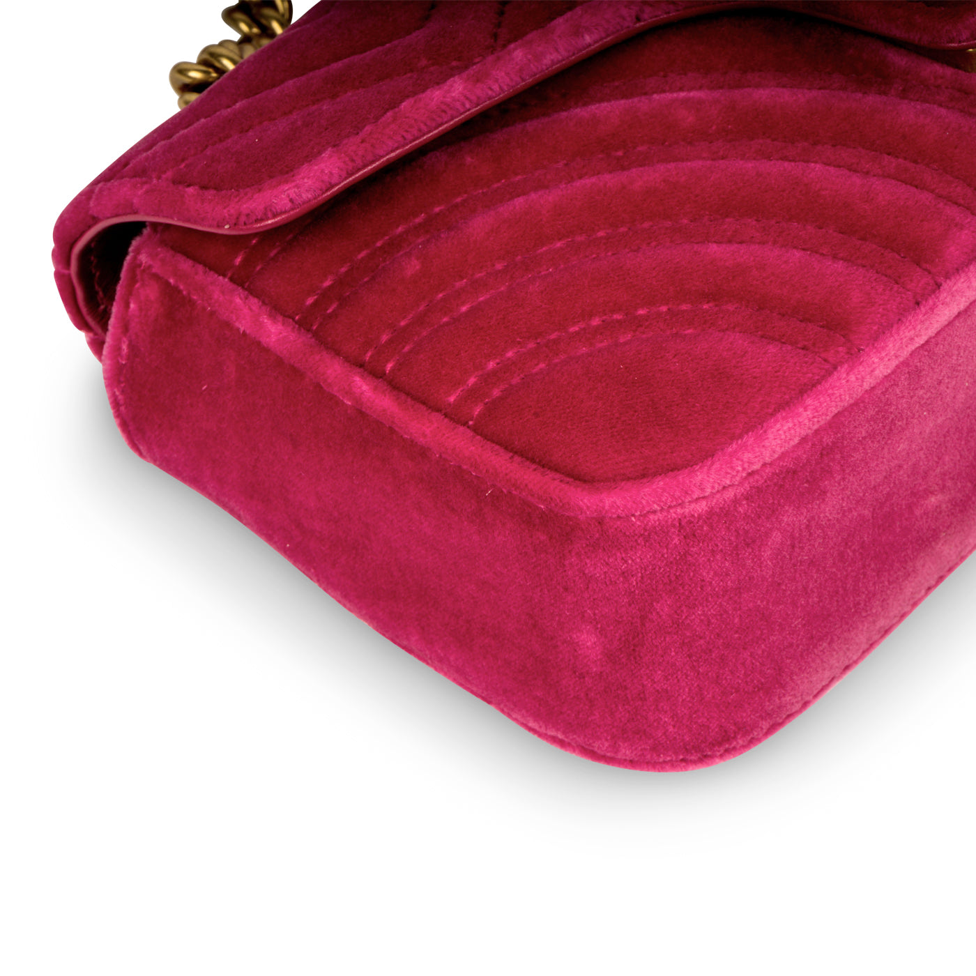 Gucci Mini Velvet Marmont - Fuschia