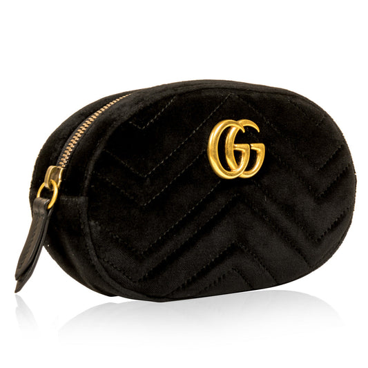 Gucci Marmont Belt Bag - Black Velvet