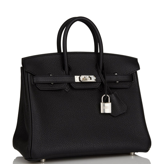 Hermes Birkin 25 Black Togo Palladium Hardware