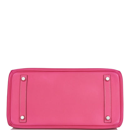 Hermes Birkin 30 Rose Tyrien Candy Epsom Palladium Hardware