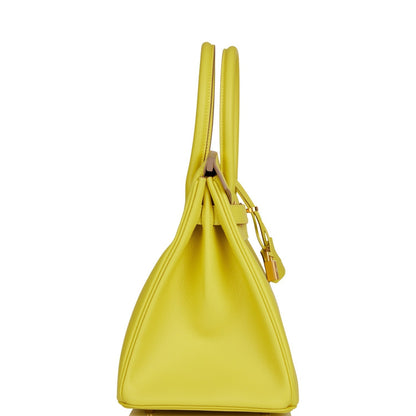 Hermes Birkin 30 Lime Epsom Gold Hardware