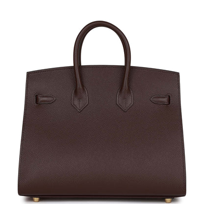 Hermes Birkin 25 Sellier Rouge Sellier Epsom Gold Hardware