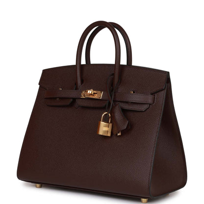 Hermes Birkin 25 Sellier Rouge Sellier Epsom Gold Hardware