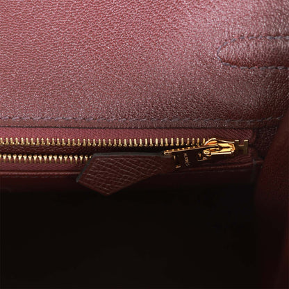 Hermes Birkin 25 Sellier Rouge Sellier Epsom Gold Hardware