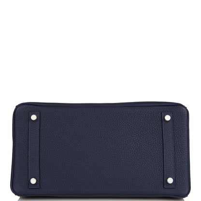 Hermes Birkin 30 Bleu Nuit Togo Palladium Hardware
