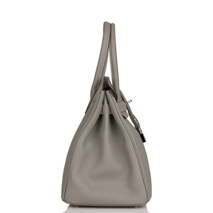 Hermes Birkin 30 Gris Mouette Togo Palladium Hardware