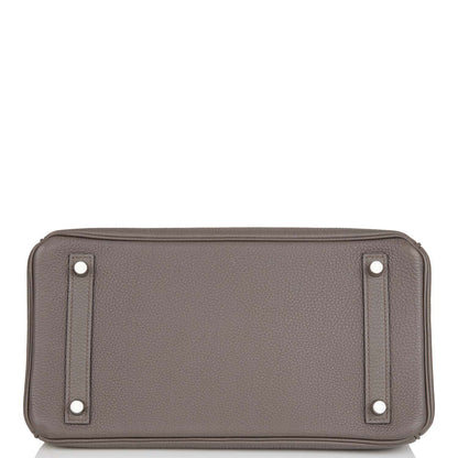 Hermes Birkin 30 Etain Togo Palladium Hardware
