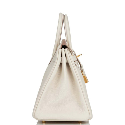 Hermes Birkin 25 Craie Togo Gold Hardware