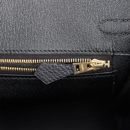 Hermes Birkin 25 Black Togo Gold Hardware