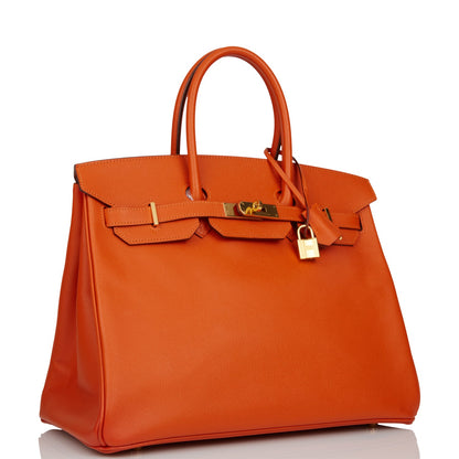 Hermes Birkin 35 Mangue Epsom Gold Hardware