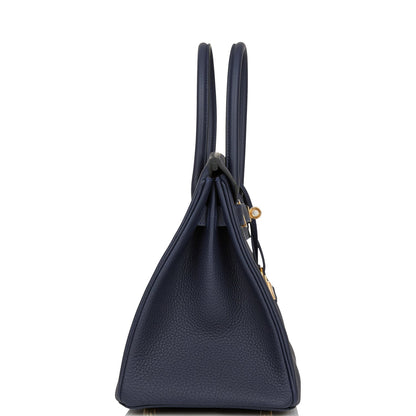 Hermes Birkin 30 Bleu Nuit Togo Gold Hardware