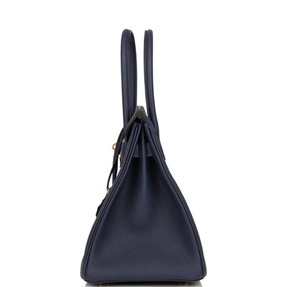 Hermes Birkin 30 Bleu Nuit Togo Gold Hardware