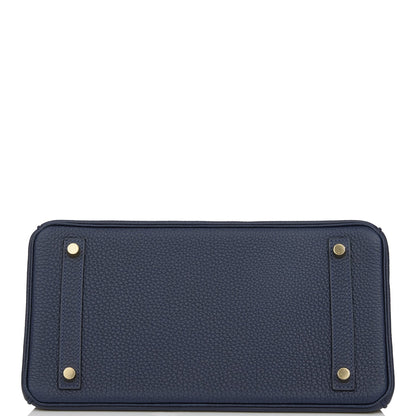 Hermes Birkin 30 Bleu Nuit Togo Gold Hardware