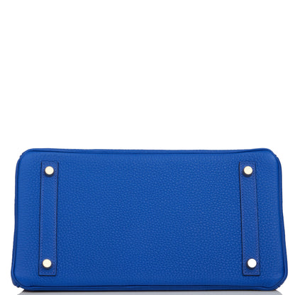 Hermes Birkin 30 Bleu Royal Togo Gold Hardware