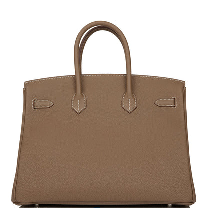 Hermes Birkin 35 Etoupe Togo Palladium Hardware