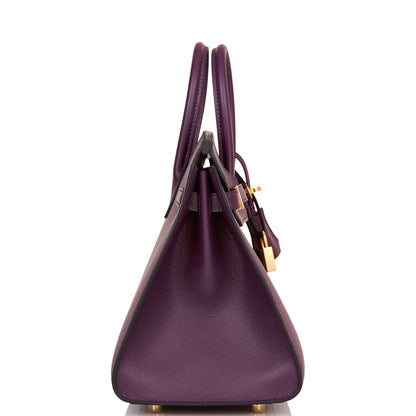 Hermes Birkin 25 Sellier Cassis Veau Madame Gold Hardware