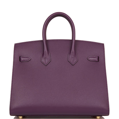 Hermes Birkin 25 Sellier Cassis Veau Madame Gold Hardware