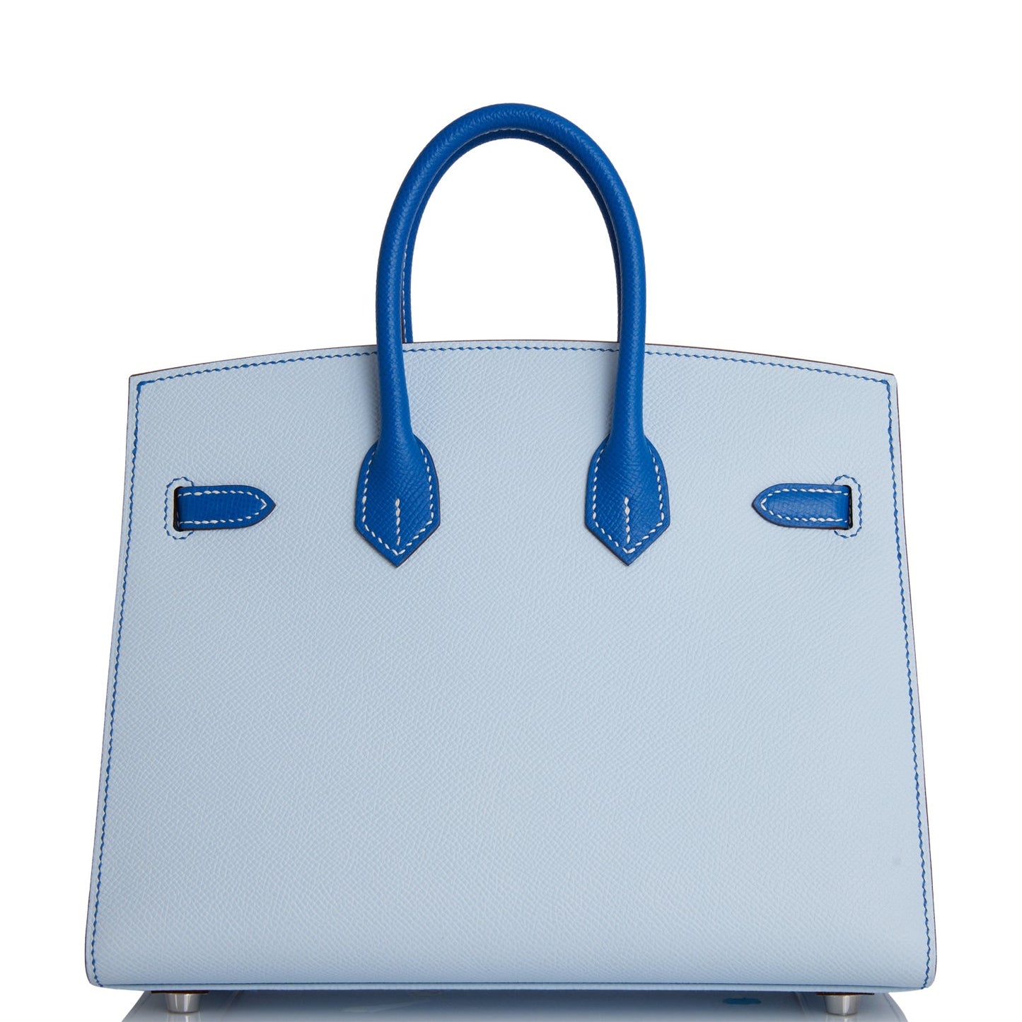 Hermes Birkin 25 Sellier Bleu Brume and Bleu Zellige Epsom Brushed Palladium Hardware