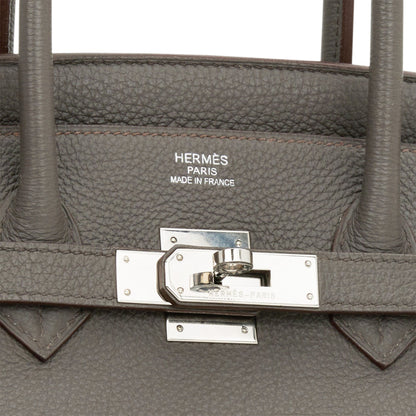 Hermes Birkin 35 Etain Togo Palladium Hardware