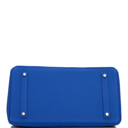 Hermes Birkin 35 Bleu Royal Togo Palladium Hardware