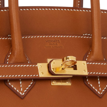 Hermes Birkin 25 Fauve Barenia Gold Hardware