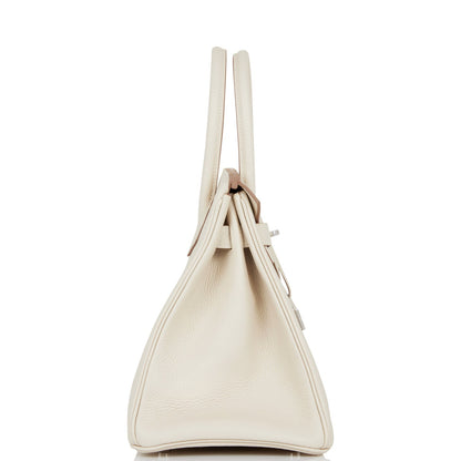 Hermes Birkin 30 Craie Togo Palladium Hardware