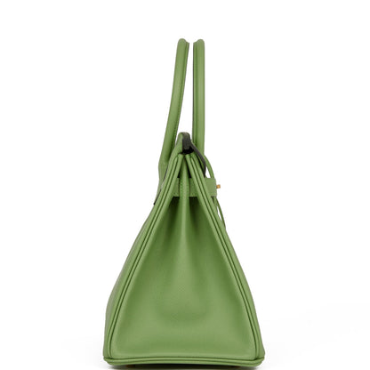 Hermes Birkin 30 Vert Criquet Epsom Gold Hardware