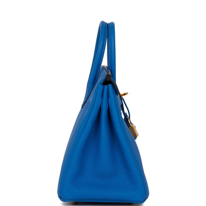 Hermes Birkin 25 Bleu Zellige Togo Gold Hardware