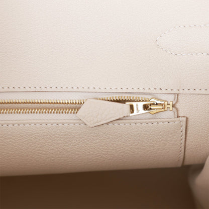 Hermes Birkin 35 Craie Togo Rose Gold Hardware