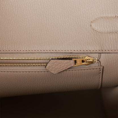 Hermes Birkin 35 Gris Tourterelle Togo Gold Hardware