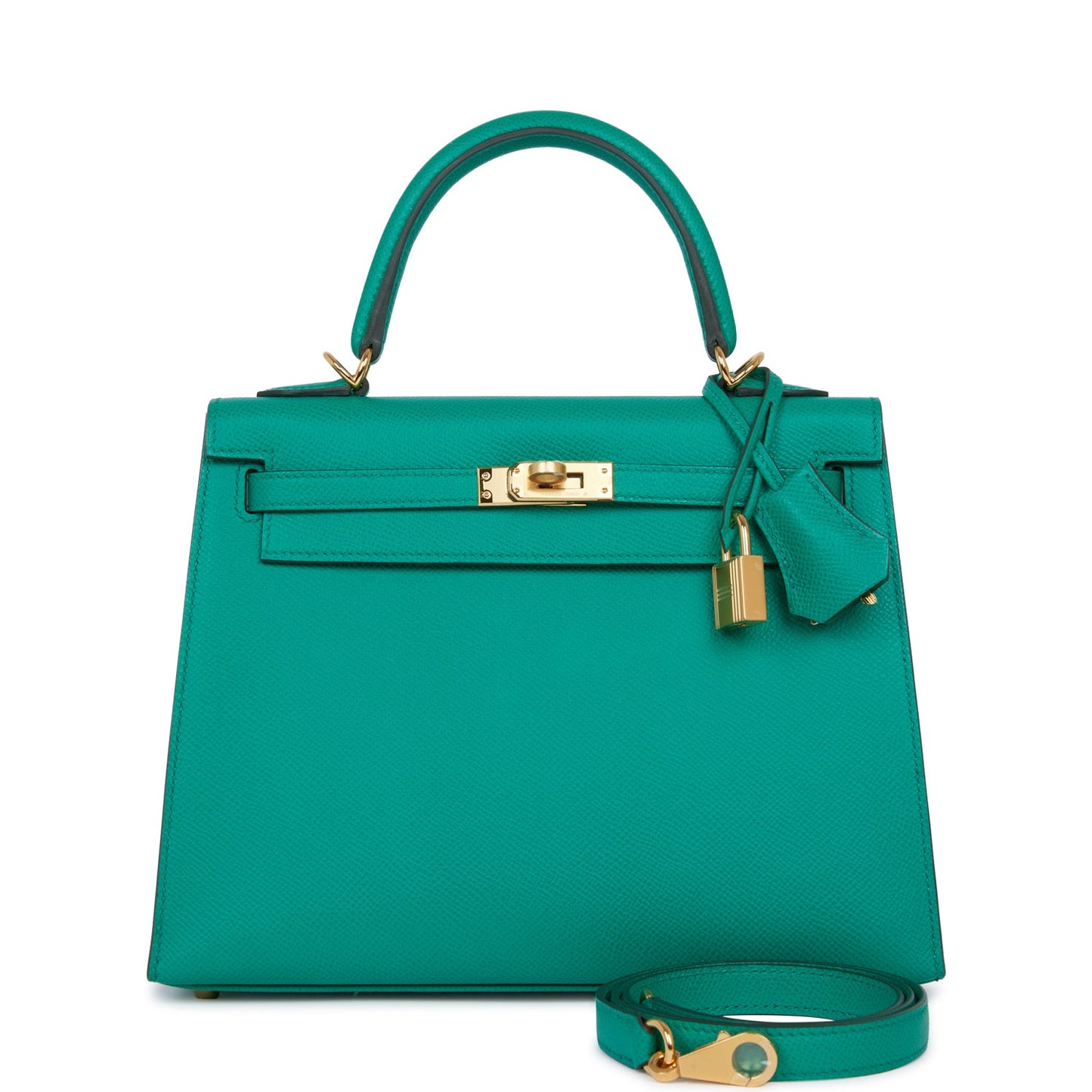 Hermes Kelly 25 Sellier Vert Jade Epsom Gold Hardware