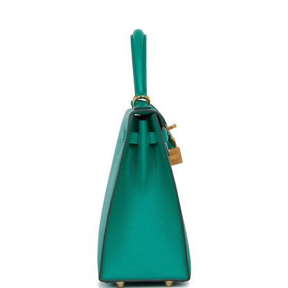 Hermes Kelly 25 Sellier Vert Jade Epsom Gold Hardware