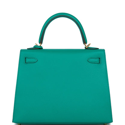 Hermes Kelly 25 Sellier Vert Jade Epsom Gold Hardware