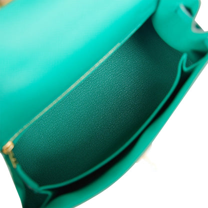 Hermes Kelly 25 Sellier Vert Jade Epsom Gold Hardware