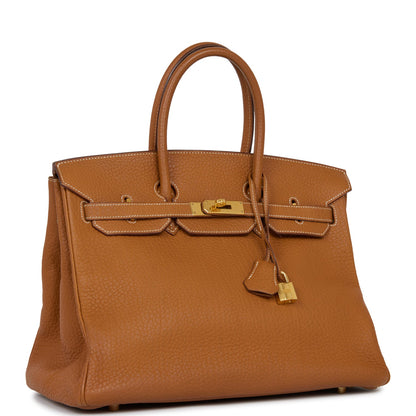 Hermes Birkin 35 Gold Togo Gold Hardware