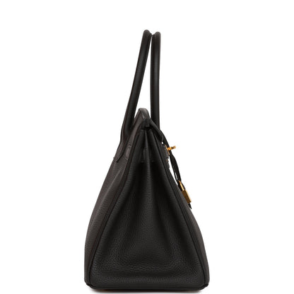 Hermes Birkin 30 Black Togo Gold Hardware