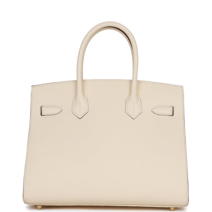 Hermes Birkin 30 Sellier Nata Epsom Gold Hardware