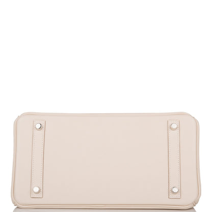 Hermes Birkin 30 Craie Epsom Palladium Hardware