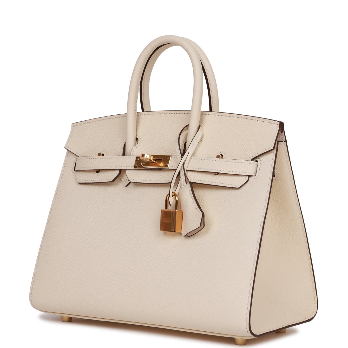Hermes Birkin 25 Sellier Nata Epsom Gold Hardware